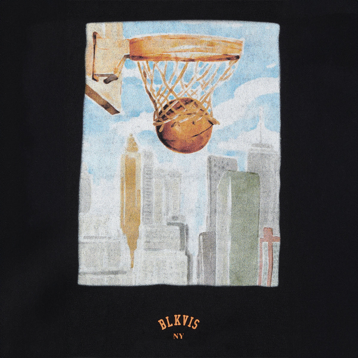 BLKVIS NY SWISH TEE - BLACK