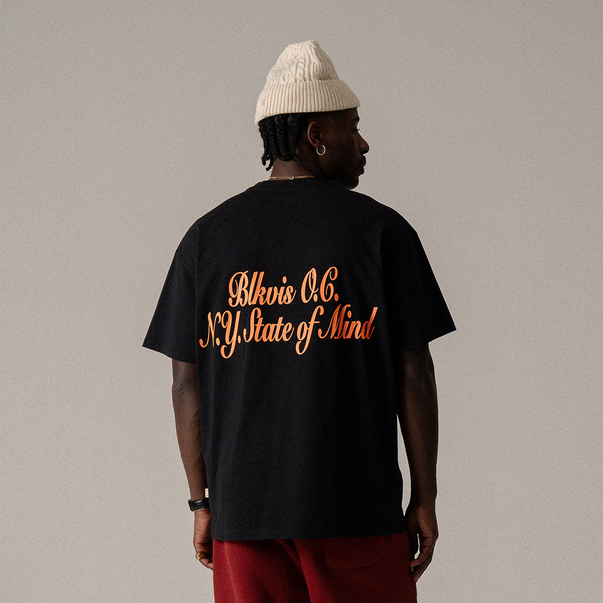 BLKVIS NY SWISH TEE - BLACK