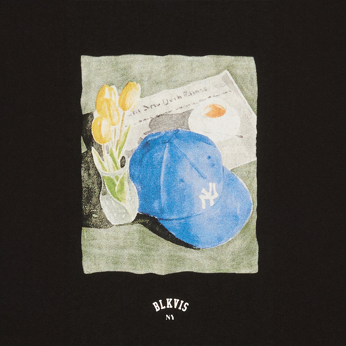 BLKVIS NY SUNRISE SIPS TEE - BLACK