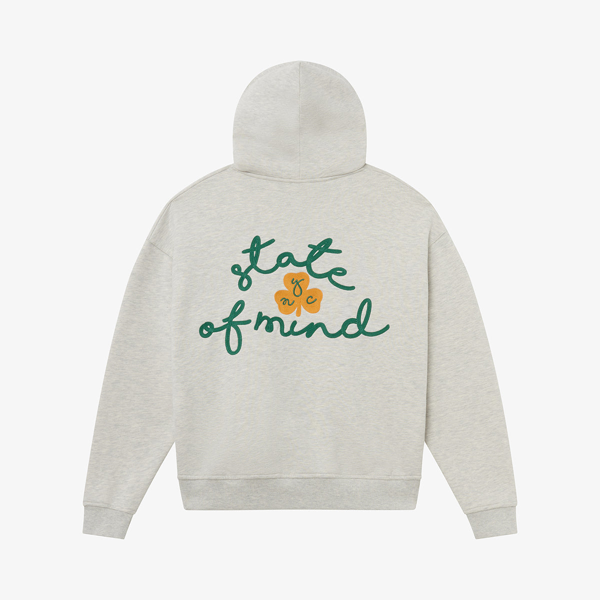 BLKVIS STATE OF MIND ZIP HOODY - LIGHT GREY HEATHER