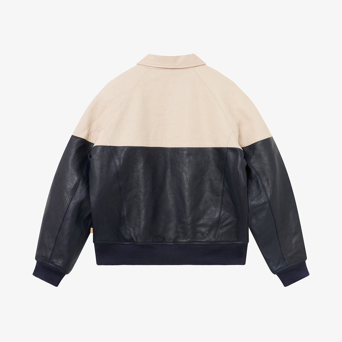 BLKVIS NY LEATHER JACKET - PEACOAT