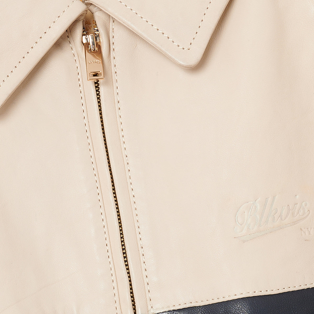 BLKVIS NY LEATHER JACKET - PEACOAT
