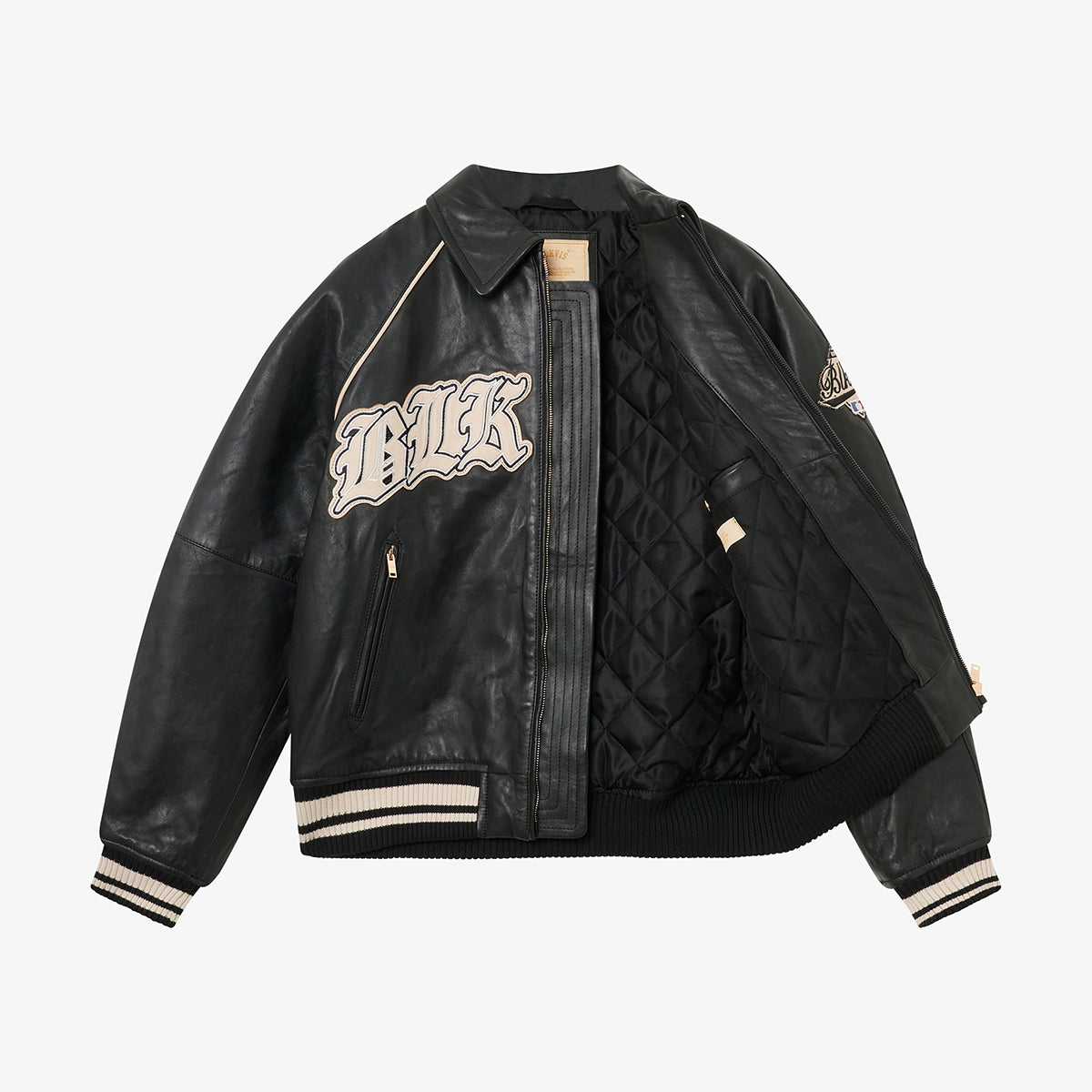 BLKVIS STATE LEATHER JACKET - BLACK