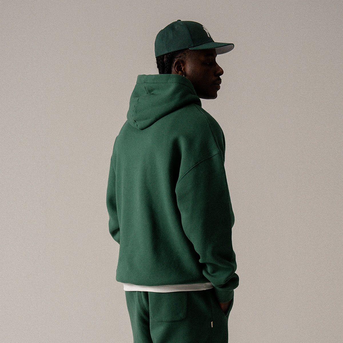 BLKVIS LOGO NY HOODY - HUNTER GREEN