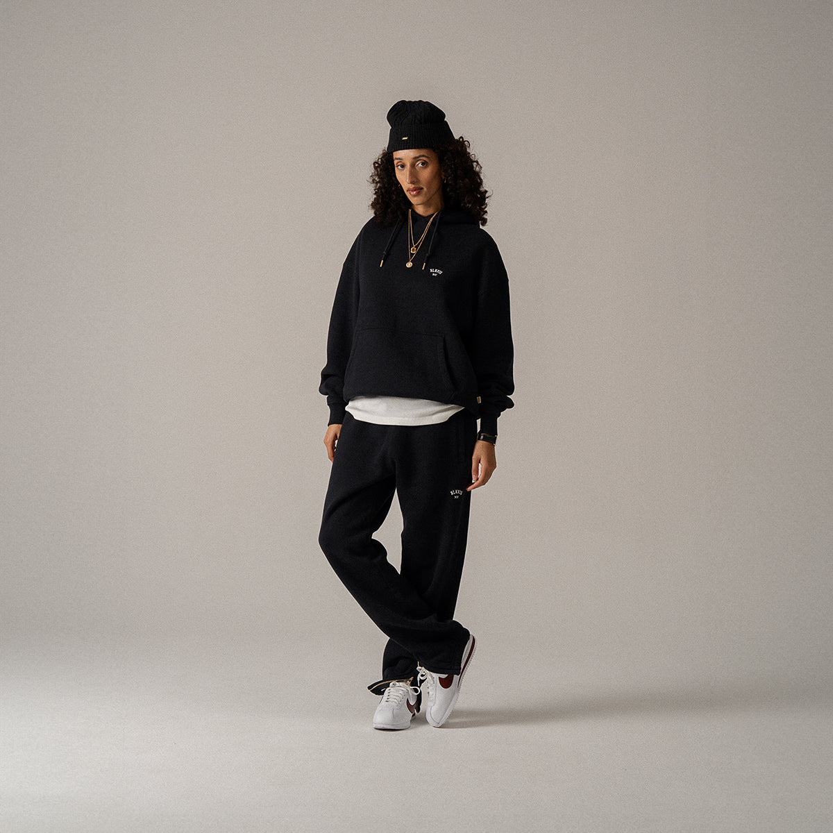 BLKVIS LOGO NY HOODY - BLACK