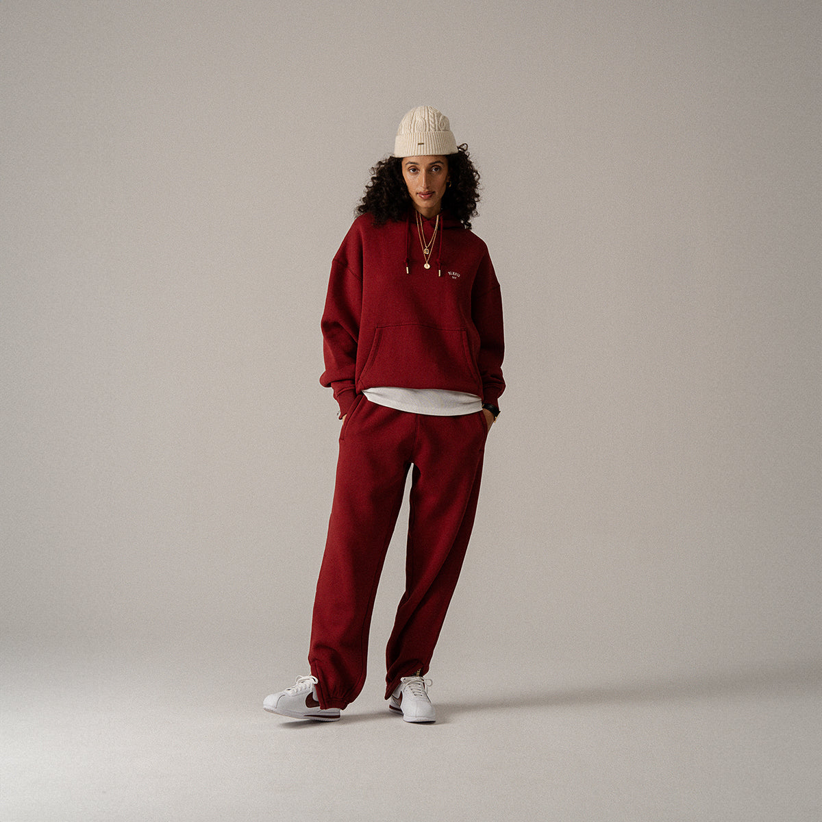 BLKVIS LOGO NY HOODY - MERLOT