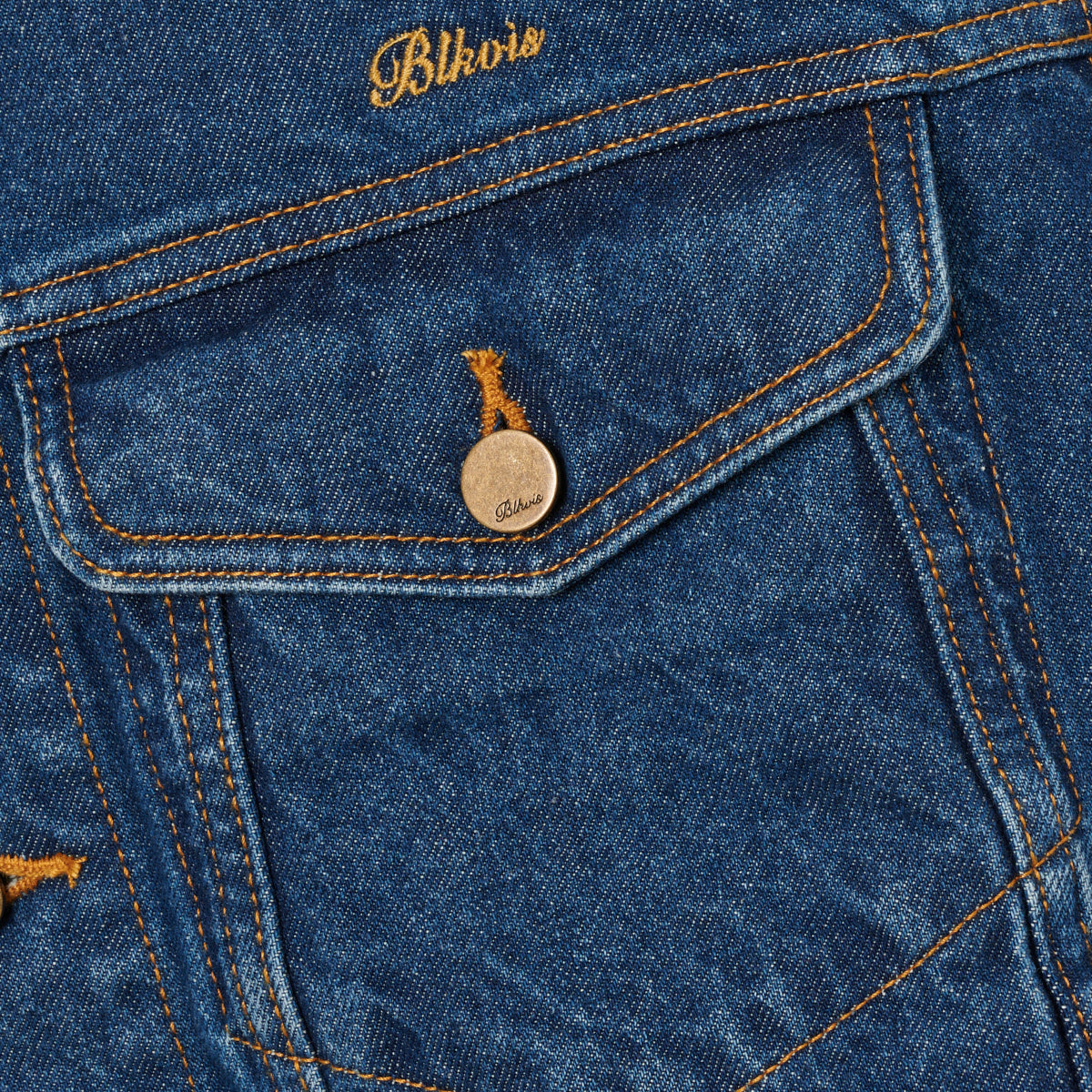 SCRIPT DENIM JACKET - MID BLUE