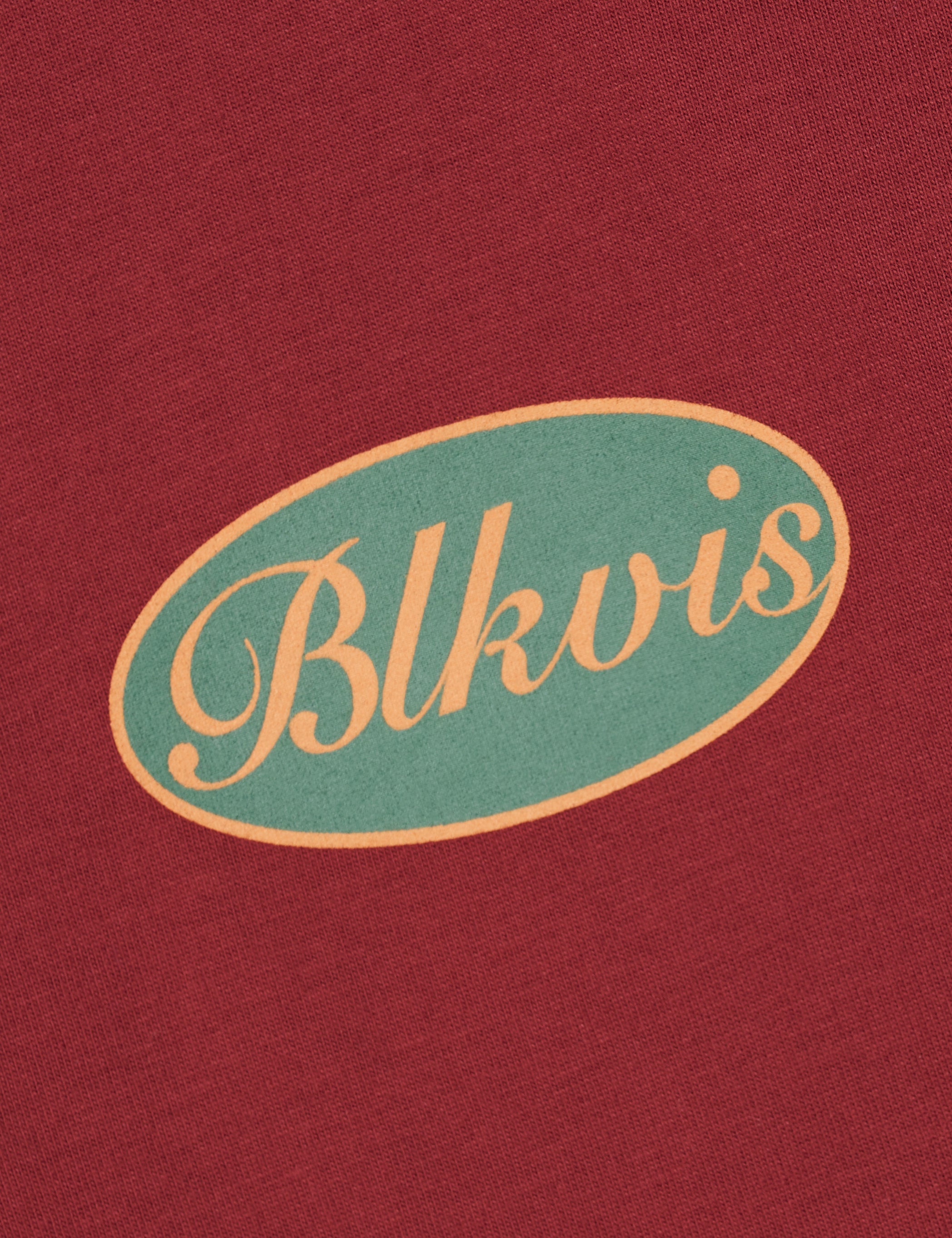 BLKVIS SCRIPT TEE - MERLOT