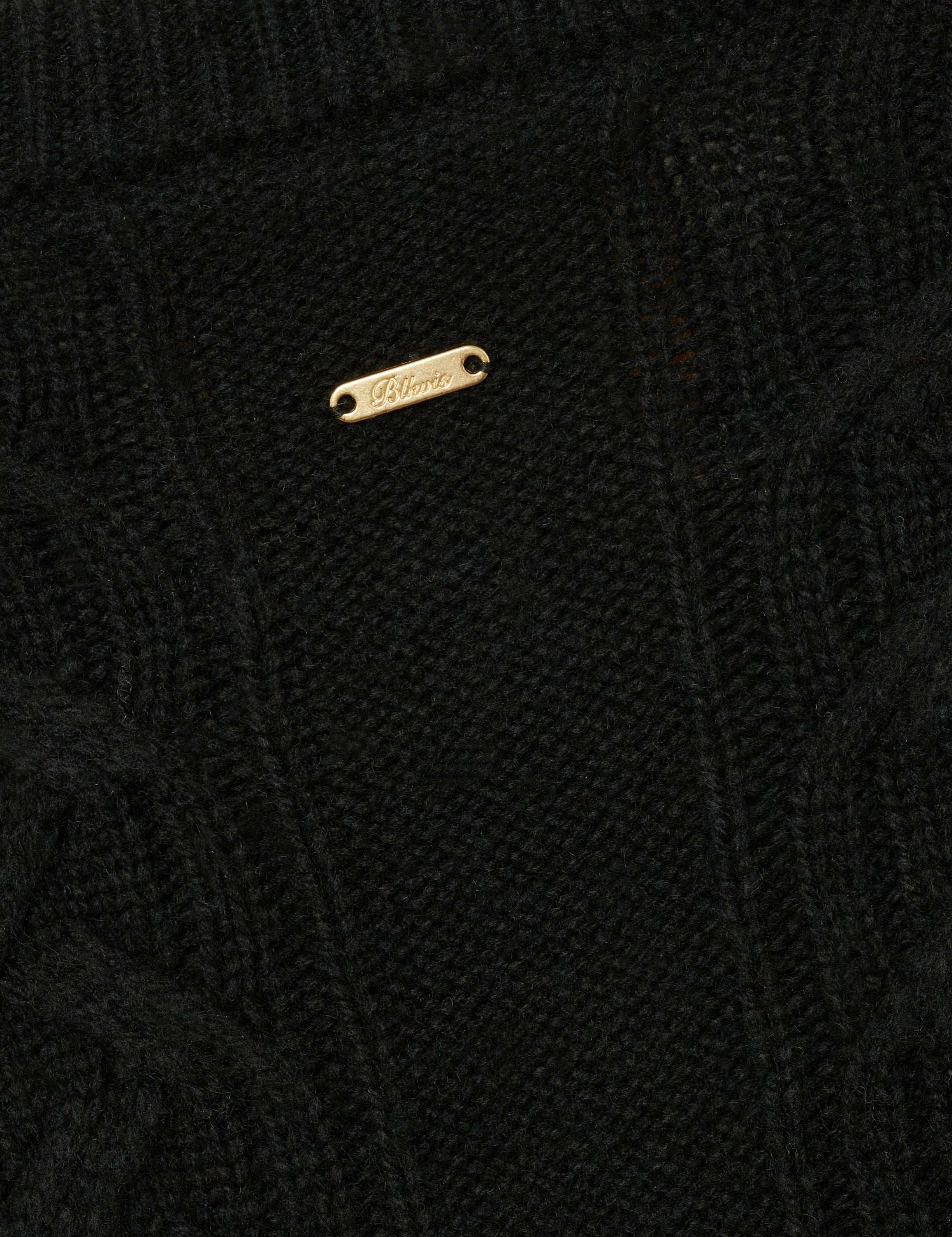 BLKVIS CABLE KNITTED SWEATER - BLACK