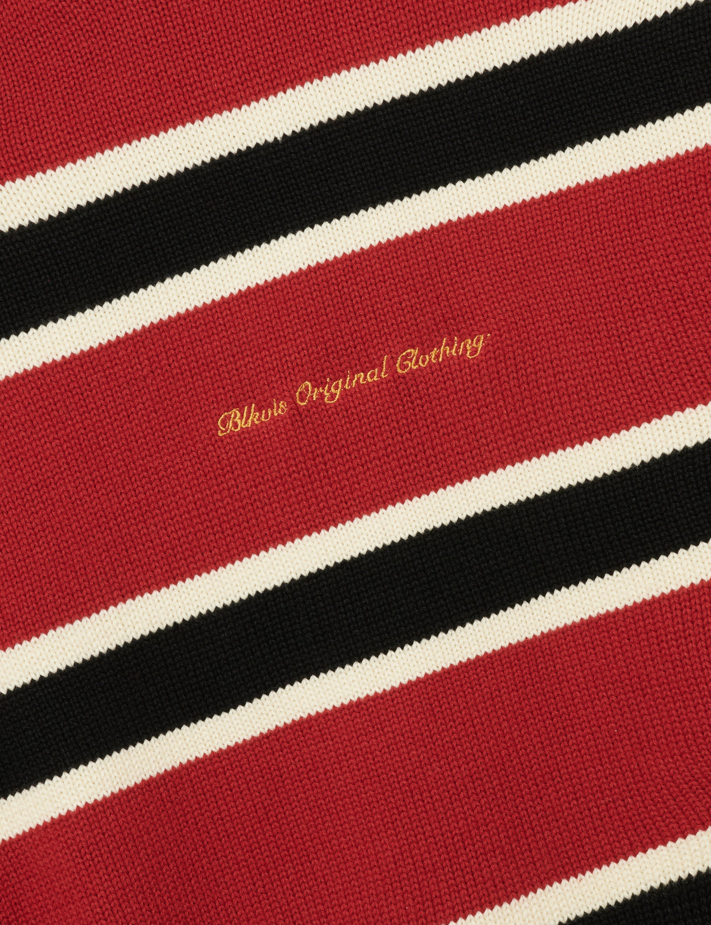 BLKVIS STRIPED KNITTED SWEATER - MERLOT