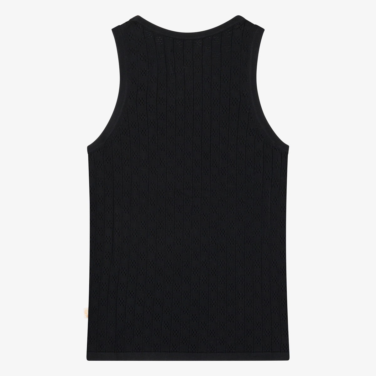 BLKVIS POINTELLE SCRIPT TANK - BLACK