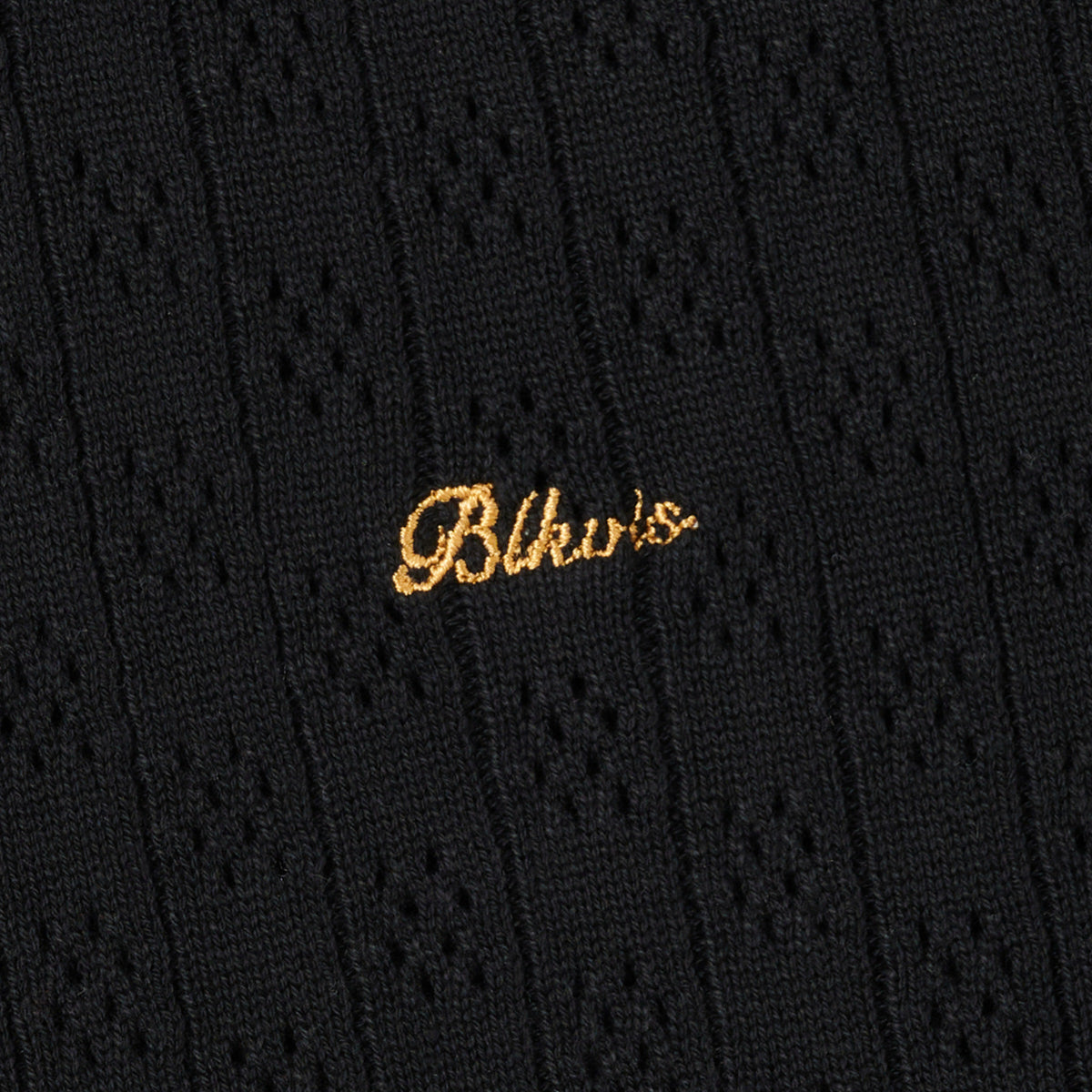 BLKVIS POINTELLE SCRIPT TANK - BLACK