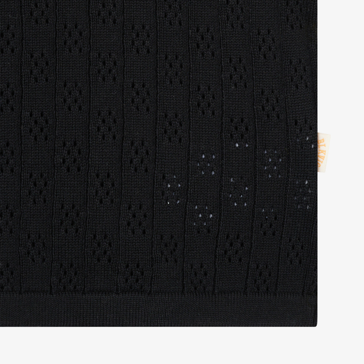 BLKVIS POINTELLE SCRIPT TANK - BLACK