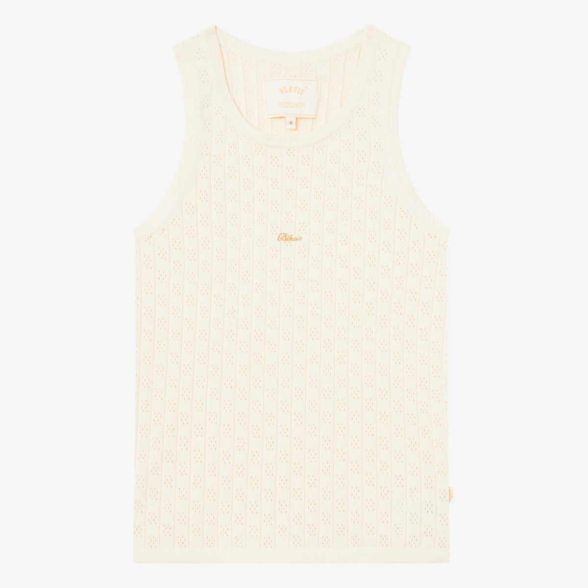 BLKVIS POINTELLE SCRIPT TANK - ANTIQUE WHITE