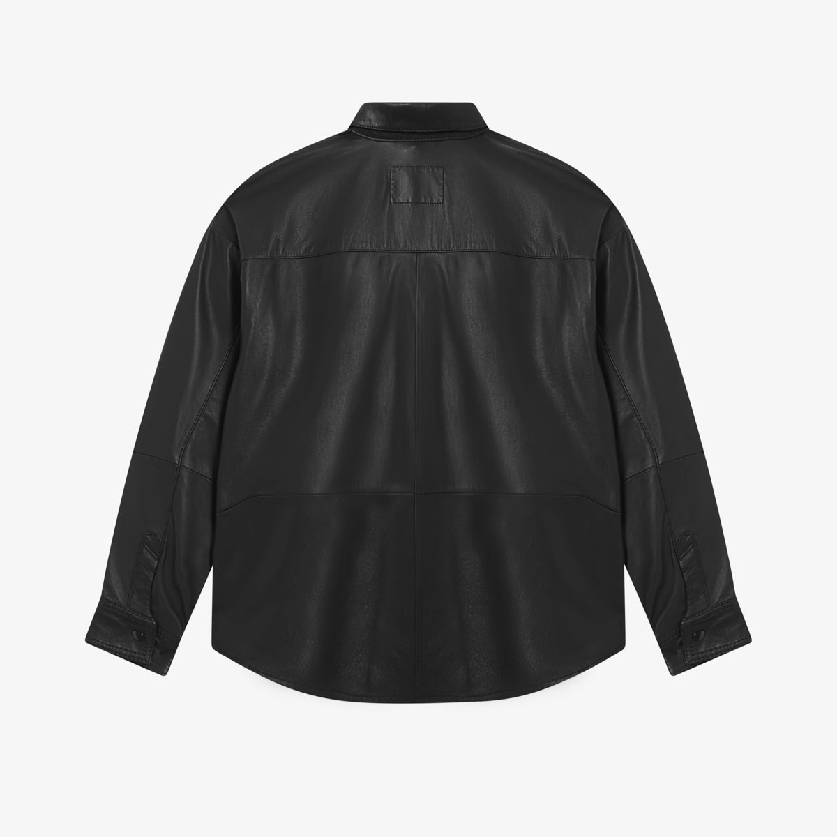 BLKVIS SCRIPT LEATHER SHIRT - BLACK