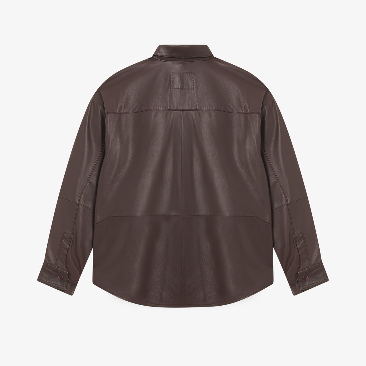 BLKVIS SCRIPT LEATHER SHIRT - RAISIN