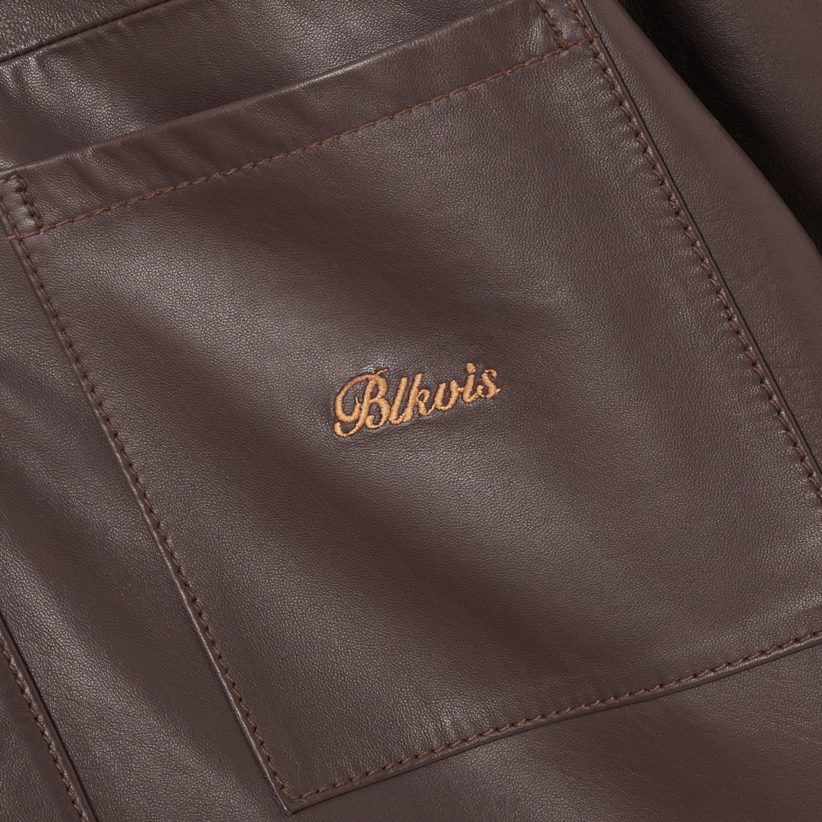 BLKVIS SCRIPT LEATHER SHIRT - RAISIN