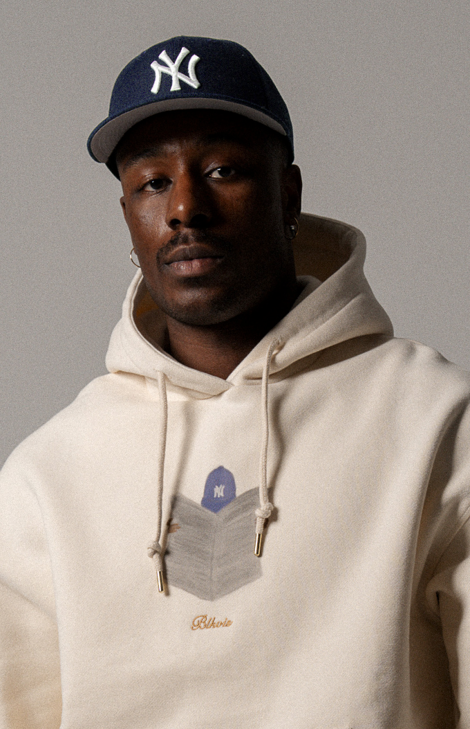 BLKVIS NEWSPAPER HOODY - WHITE