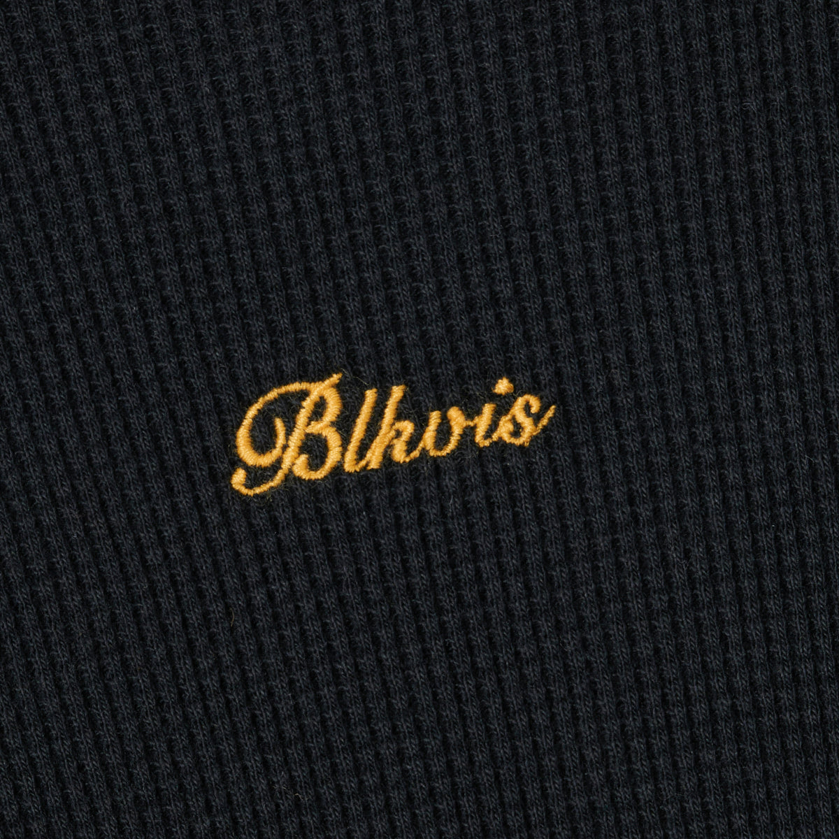 BLKVIS SCRIPT WAFFLE LONGSLEEVE - BLACK