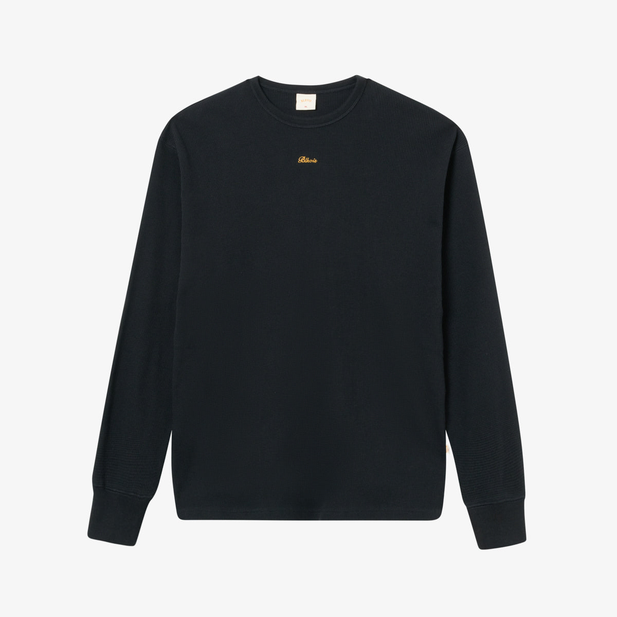 BLKVIS SCRIPT WAFFLE LONGSLEEVE - BLACK