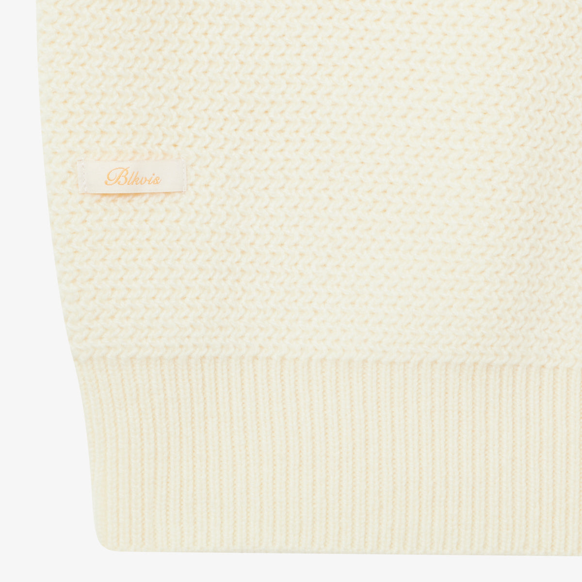 BLKVIS SCRIPT HEAVY KNIT SWEATER - ANTIQUE WHITE