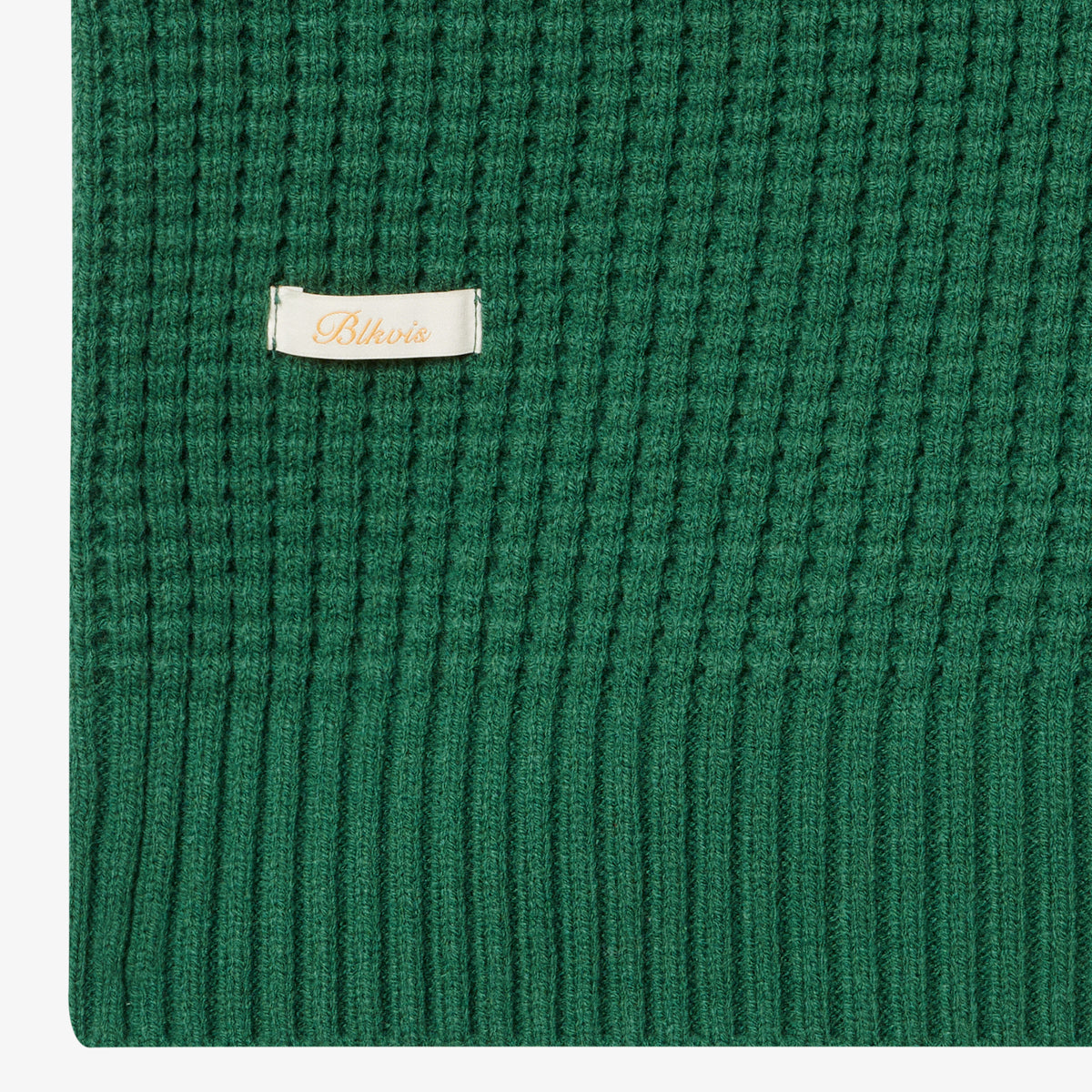 BLKVIS WAFFLE KNIT POLO - HUNTER GREEN