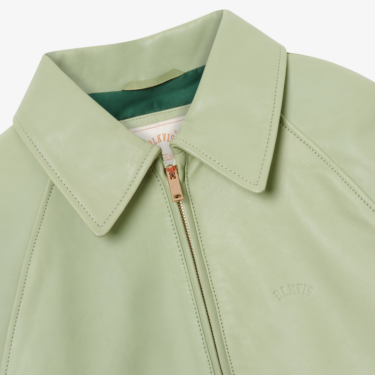 SOURCE LEATHER JACKET - LAUREL GREEN