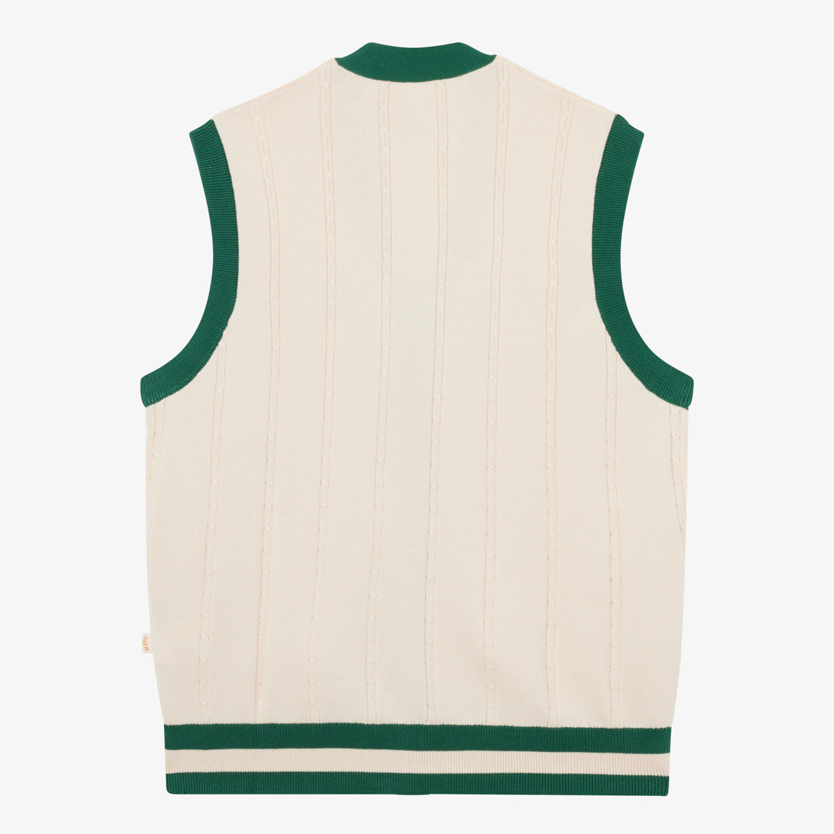 2TONE CABLE KNIT SWEATER - WHITECAP GRAY