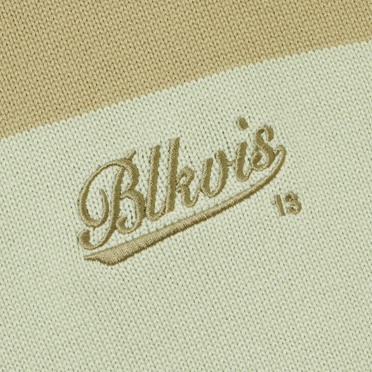 PATCHWORK KNITTED CREWNECK - LAUREL GREEN