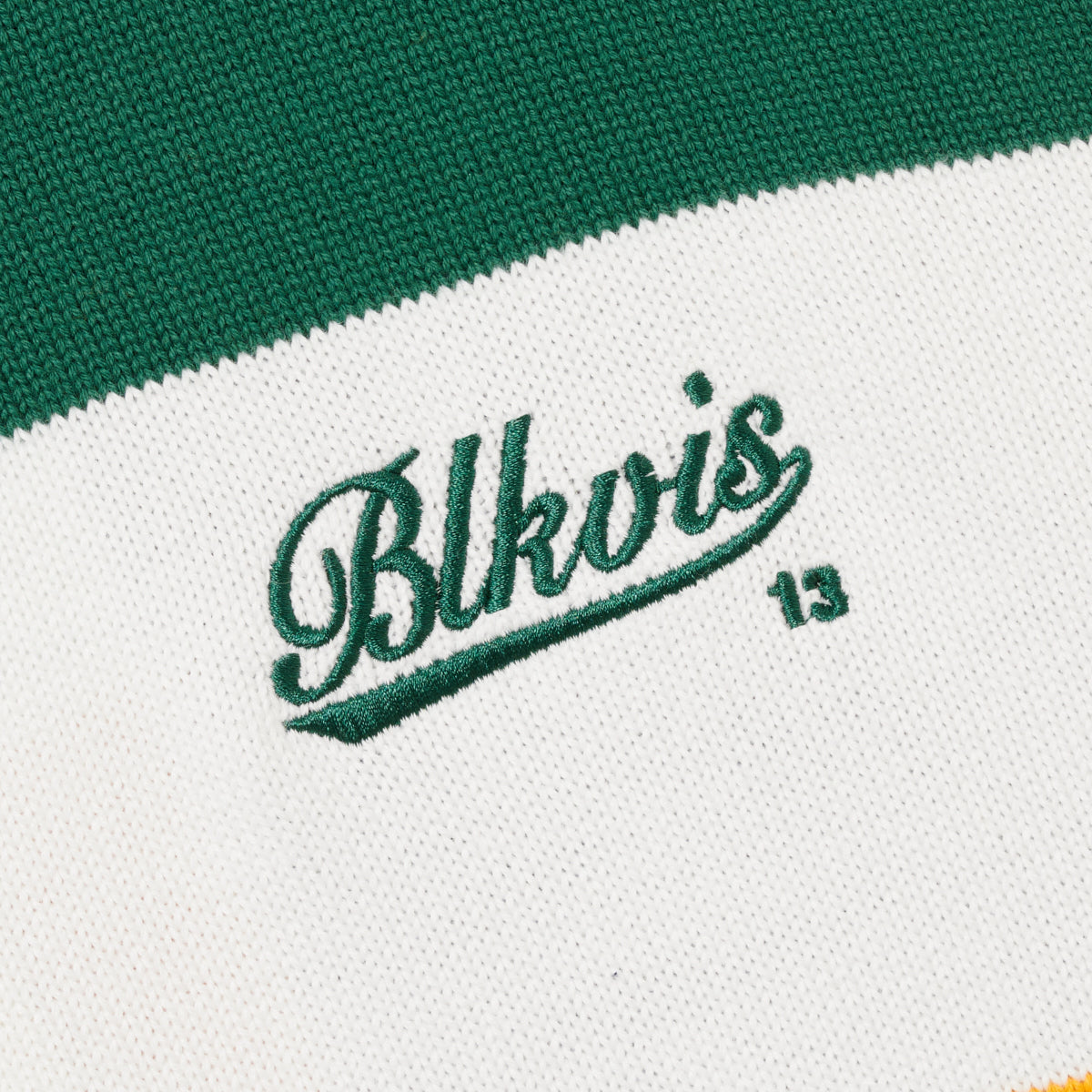 PATCHWORK KNITTED CREWNECK - PEACOAT