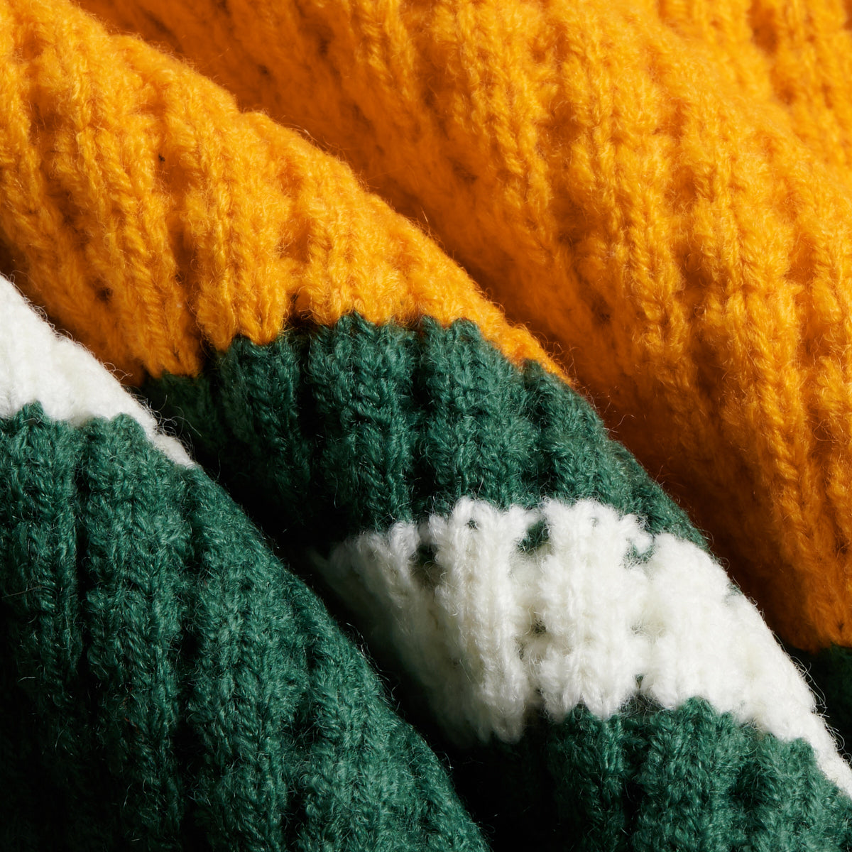 WAFFLE KNIT POLO - HUNTER GREEN