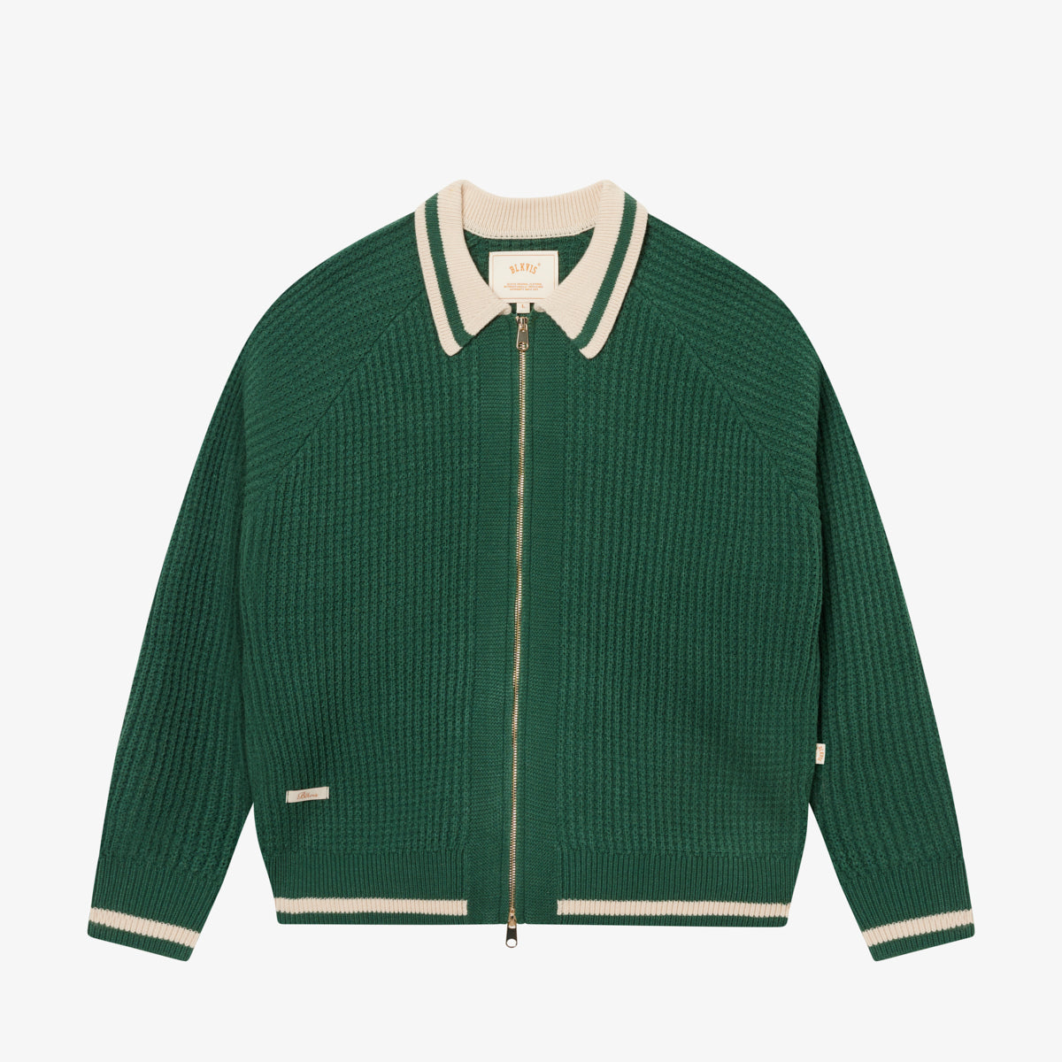 FULL ZIP CARDIGAN - HUNTER GREEN
