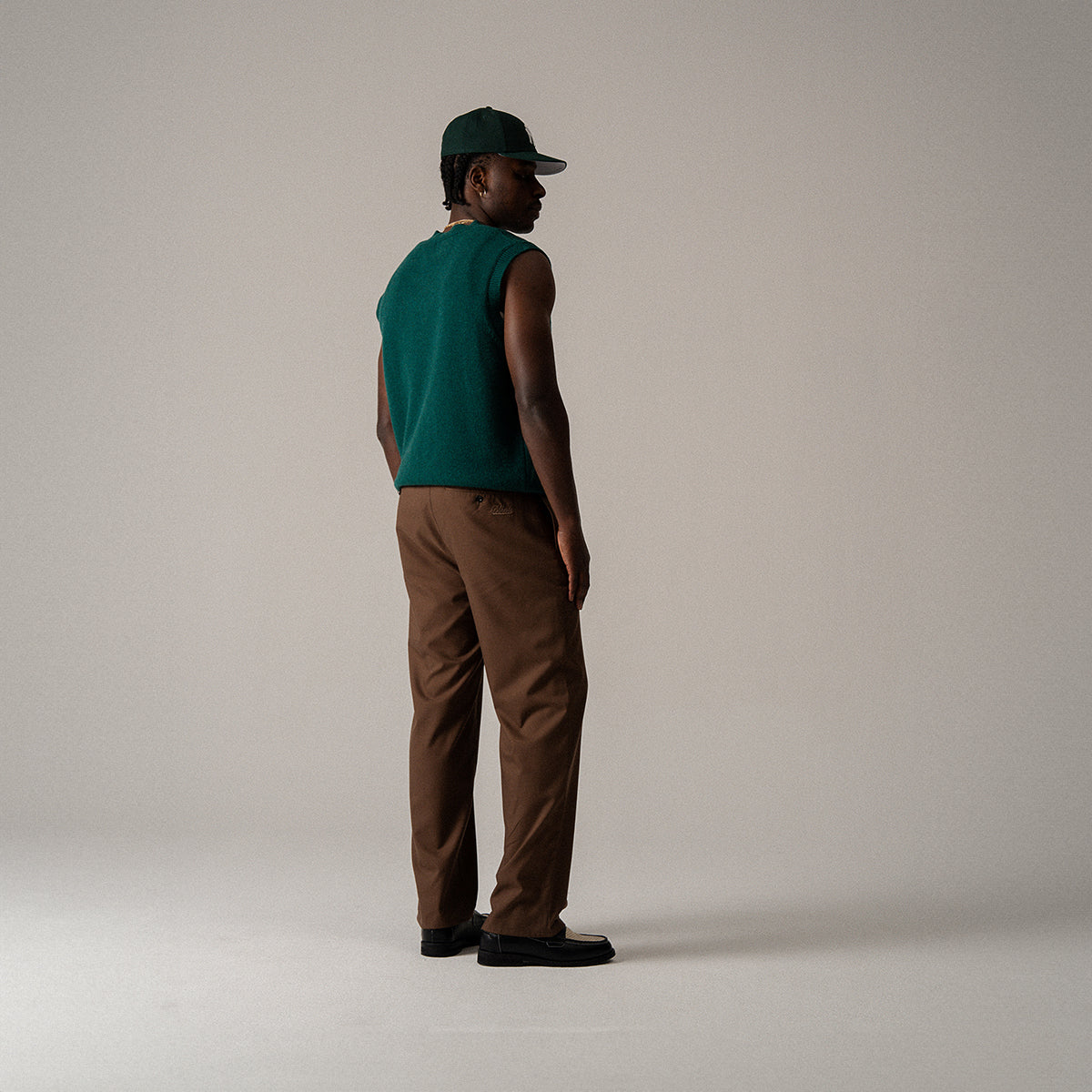 BLKVIS V NECK VEST - HUNTER GREEN
