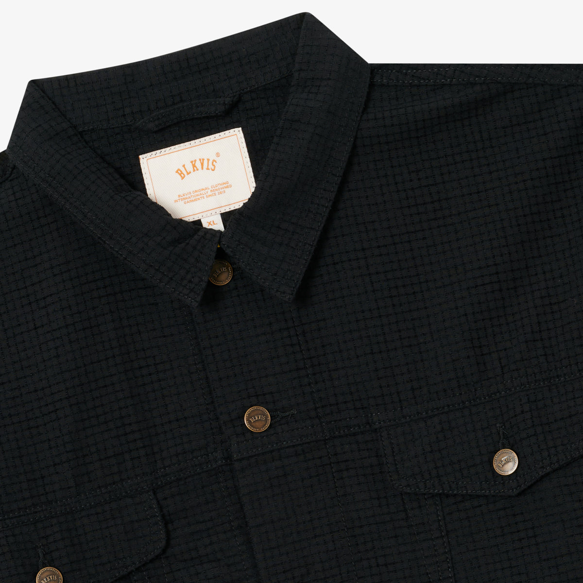 BLKVIS CHECKED CHENILLE JACKET - BLACK