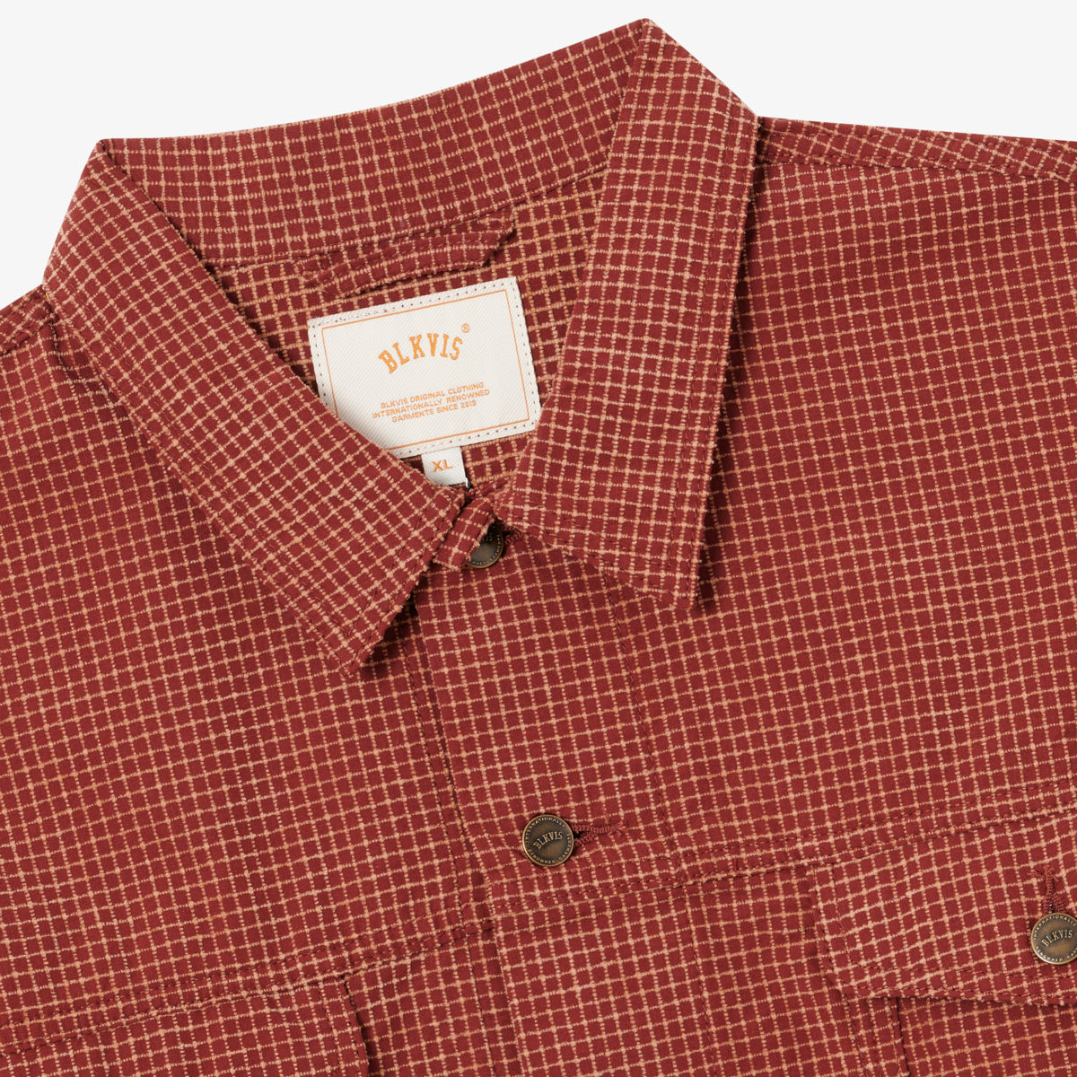 BLKVIS CHECKED CHENILLE JACKET - MADDER BROWN