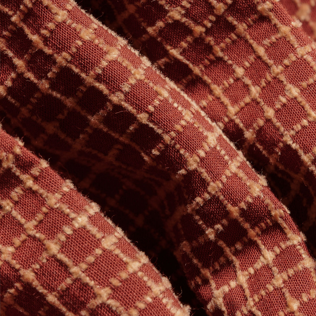 BLKVIS CHECKED CHENILLE JACKET - MADDER BROWN