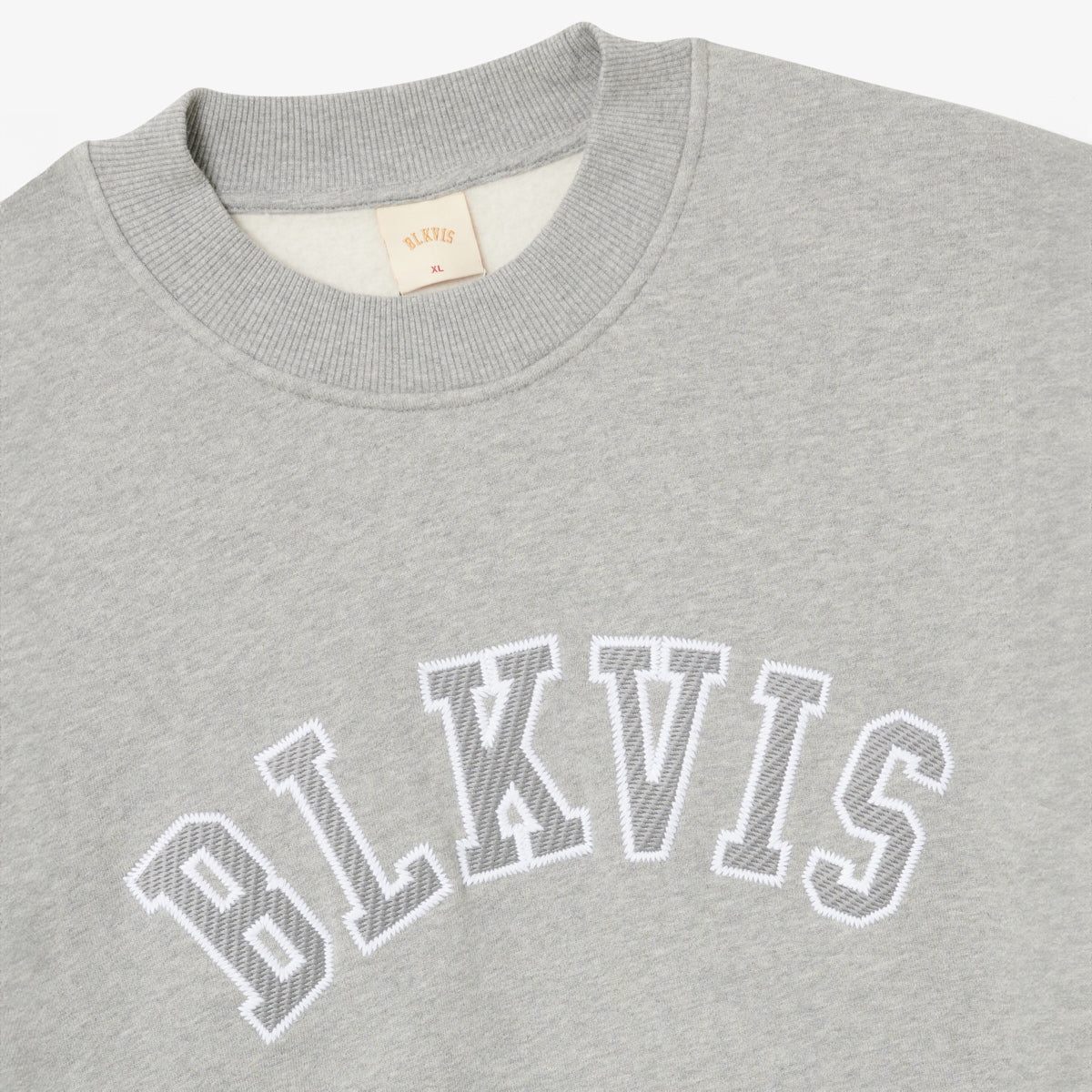 BLKVIS LOGO CREWNECK - MID GREY HEATHER
