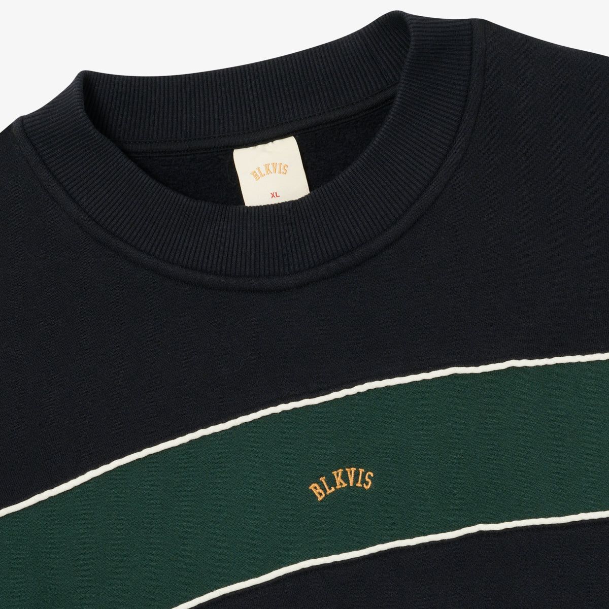 BLKVIS SCRIPT COLORBLOCK SWEATER - BLACK