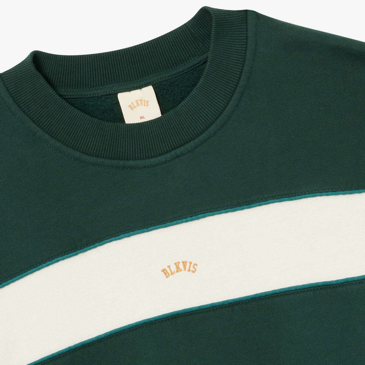 BLKVIS SCRIPT COLORBLOCK SWEATER - DARKEST SPRUCE