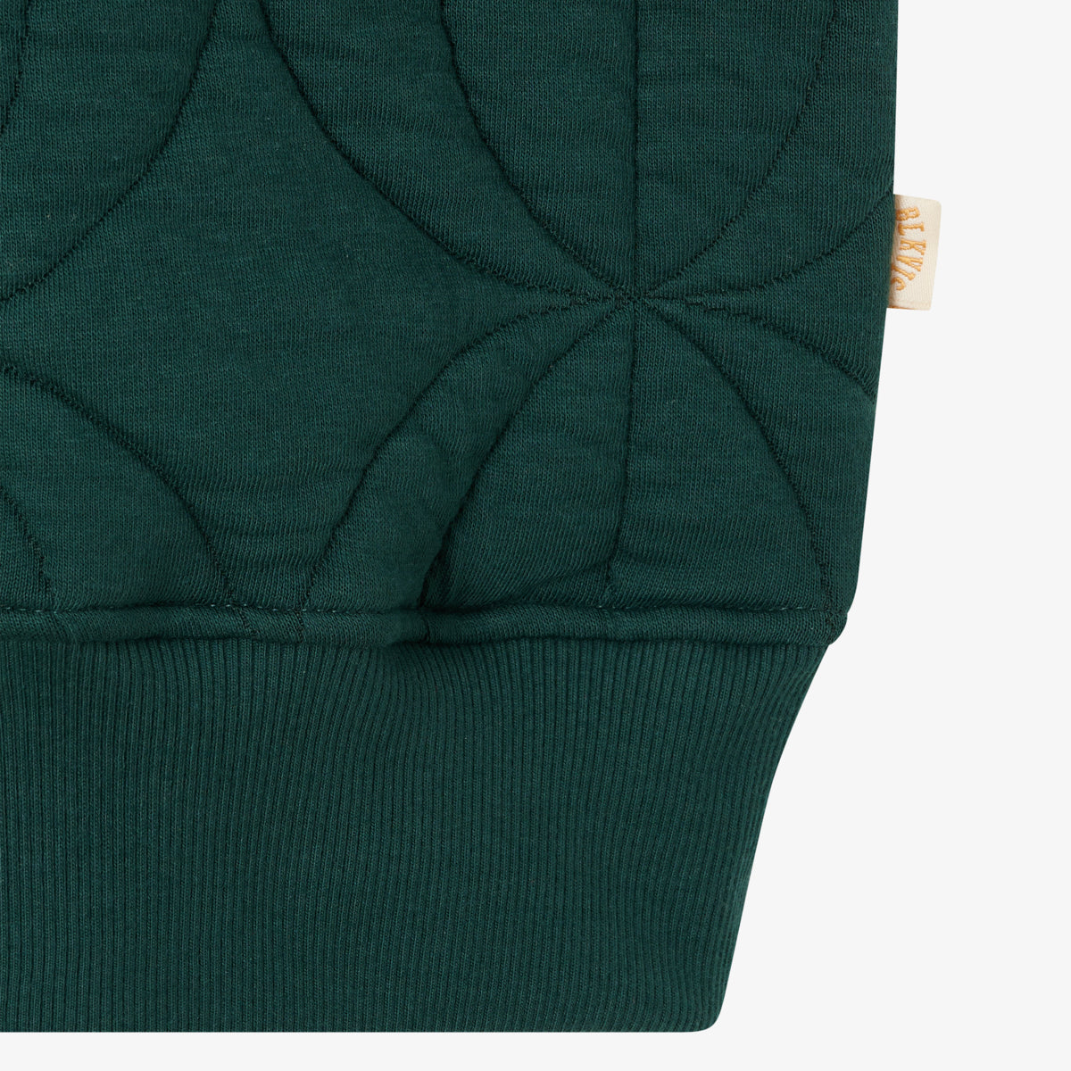 BLKVIS SCRIPT QUILTED CREWNECK - DARKEST SPRUCE