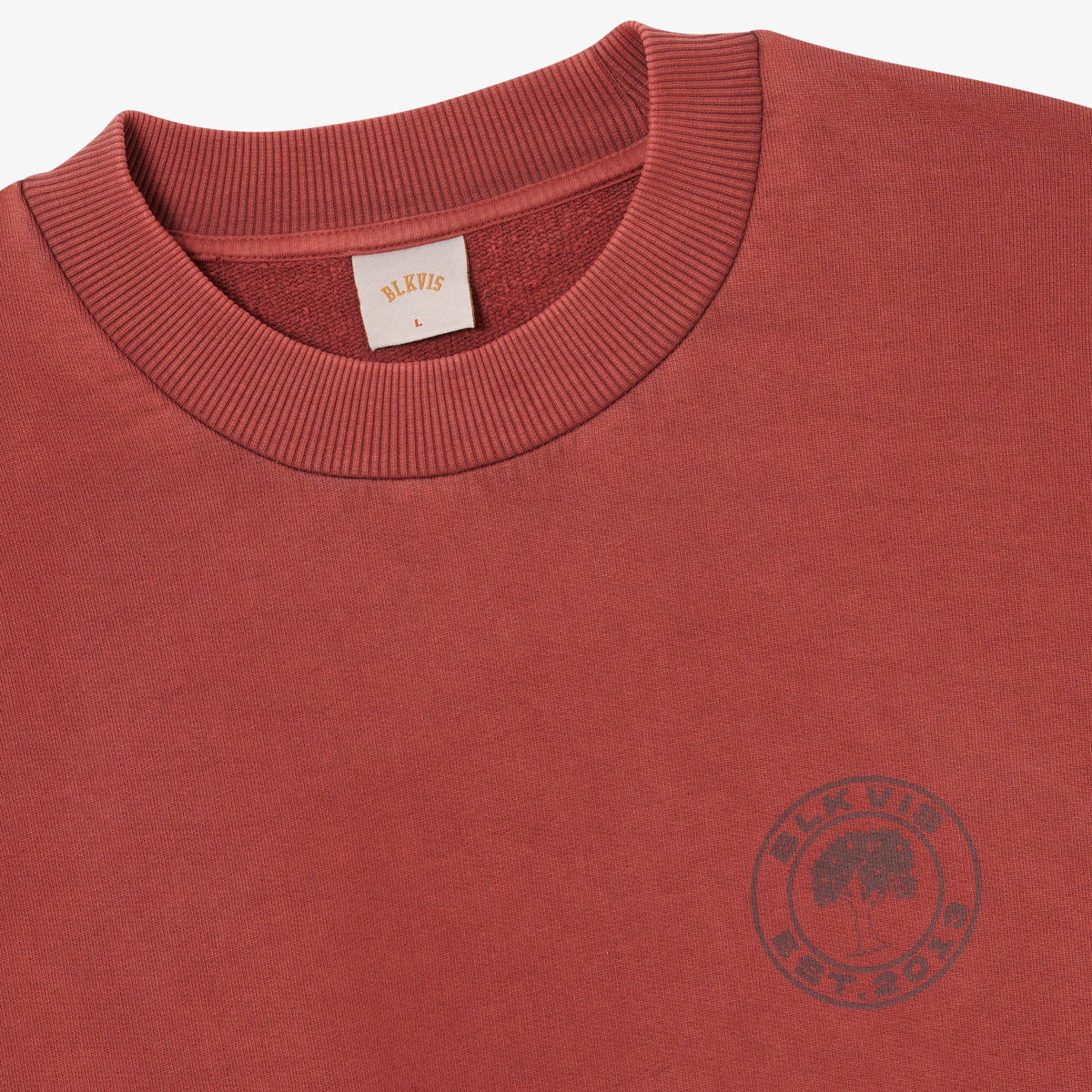 BLKVIS SOURCE GMT DYE CREWNECK - MADDER BROWN