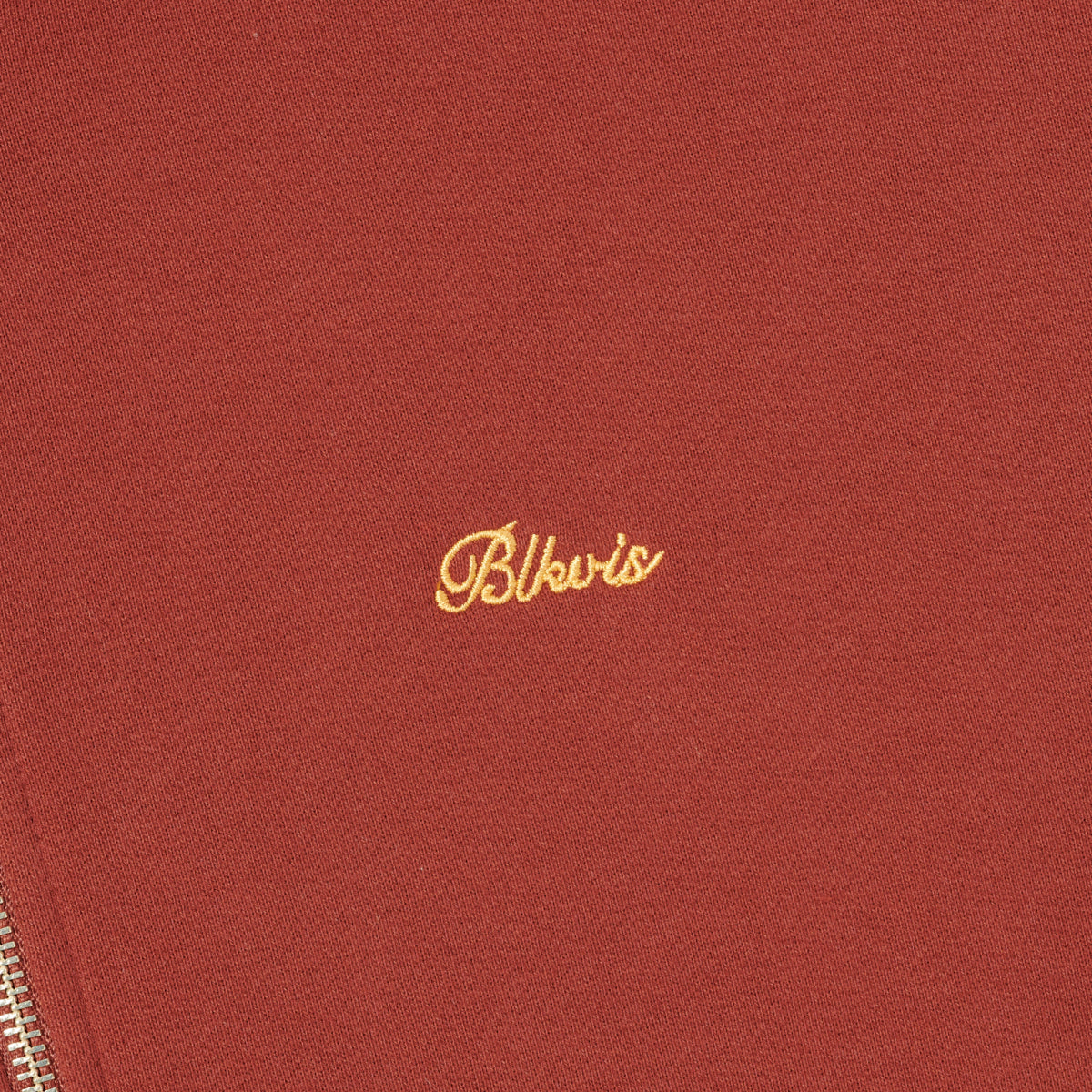 BLKVIS SCRIPT ZIP HOODY - MADDER BROWN
