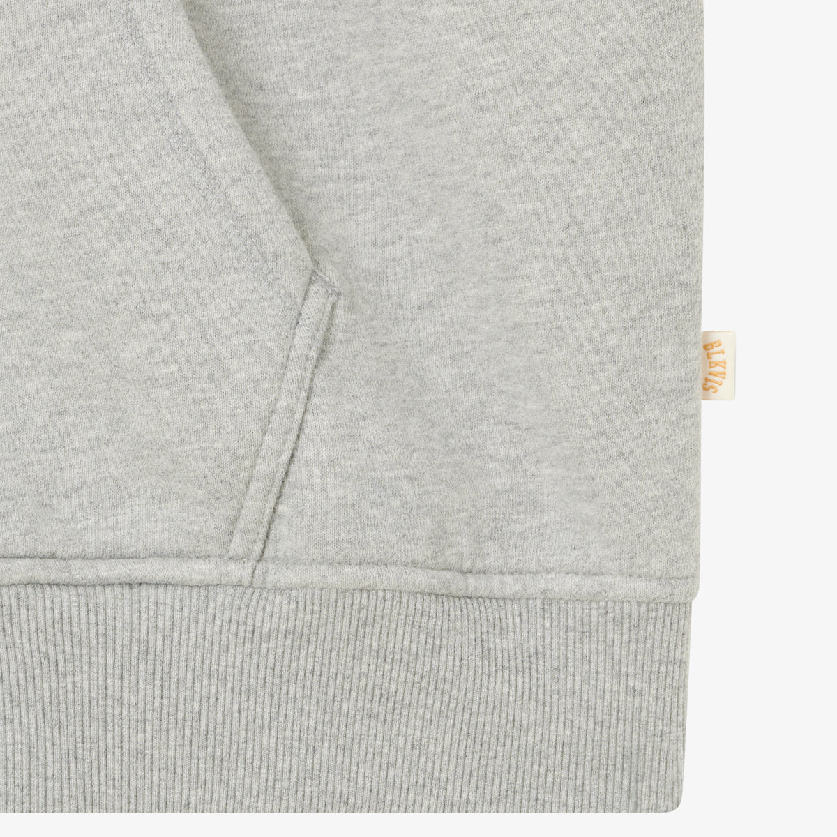 BLKVIS SCRIPT ZIP HOODY - MID GREY HEATHER