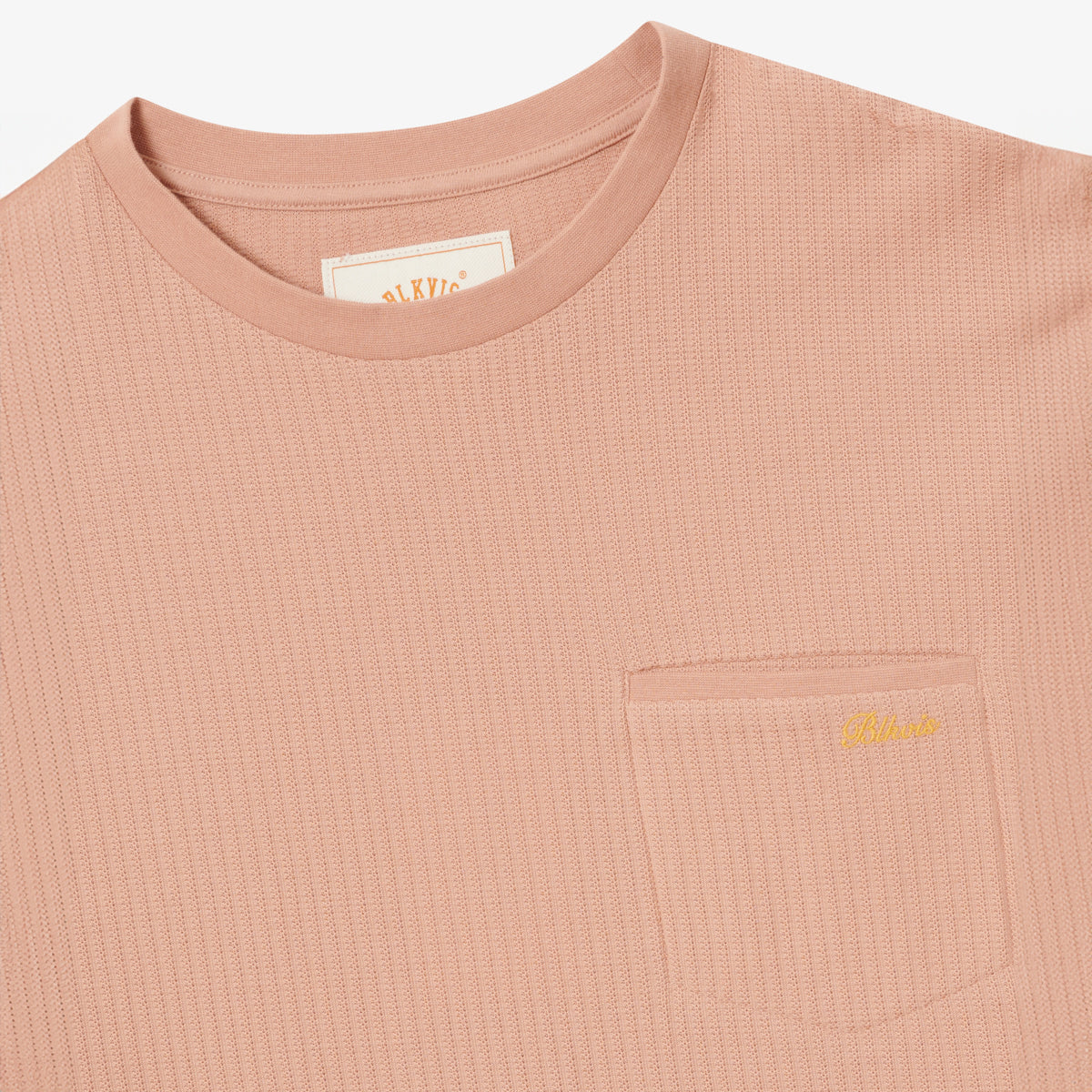 BLKVIS SCRIPT POINTELLE TEE - CAFE AU LAIT