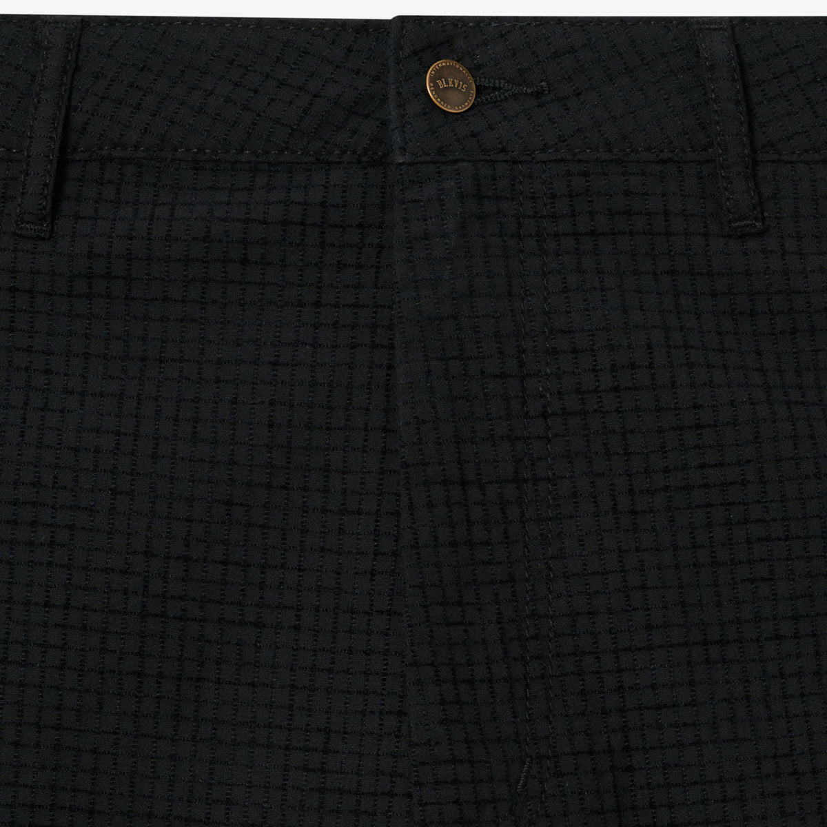 BLKVIS CHECKED CHENILLE PANTS - BLACK