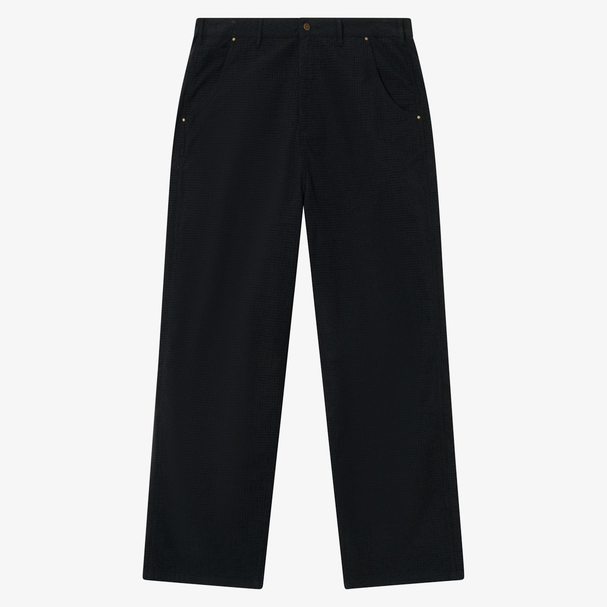 BLKVIS CHECKED CHENILLE PANTS - BLACK
