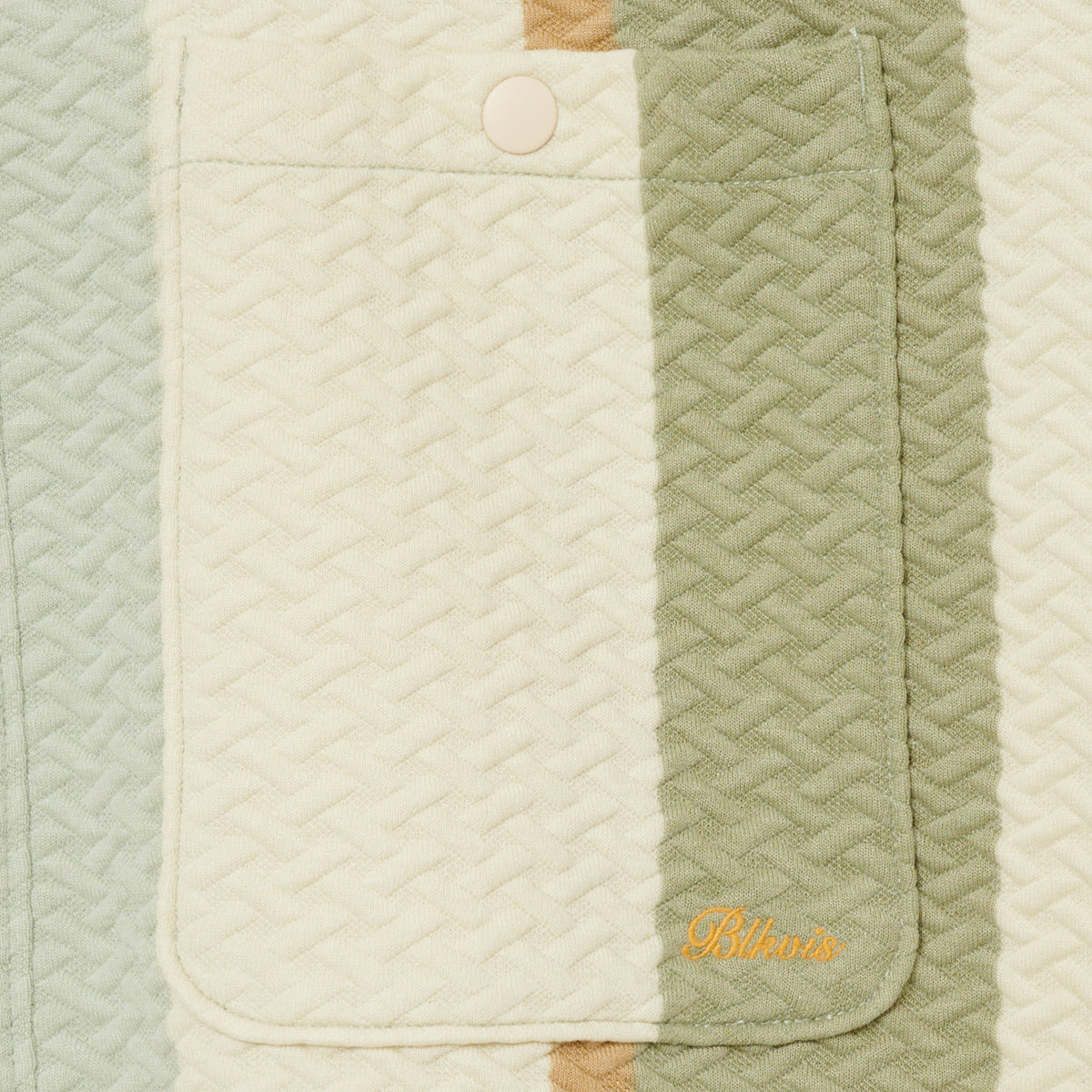 STRIPED QUILTED OVERSHIRT - LAUREL GREEN