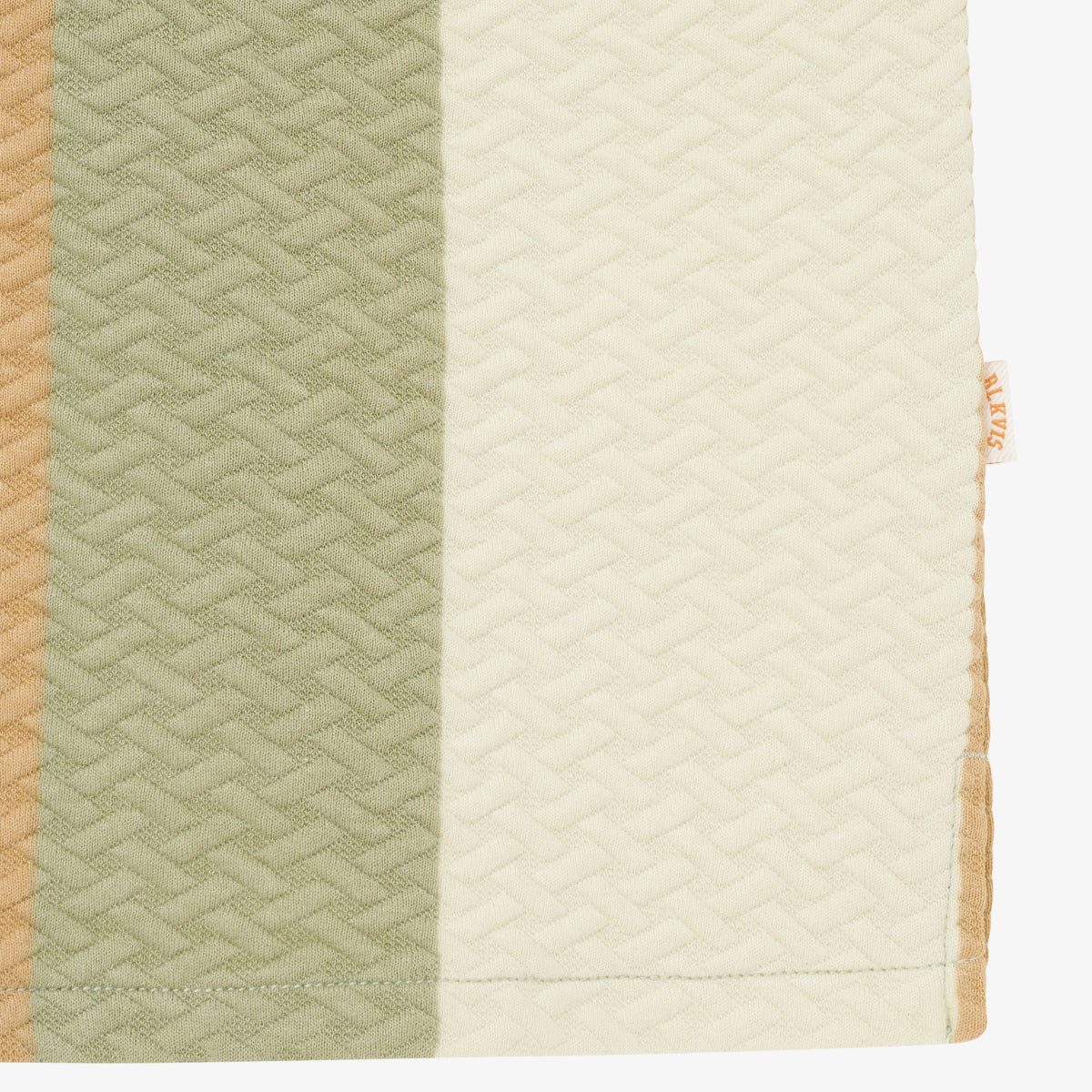 STRIPED QUILTED OVERSHIRT - LAUREL GREEN