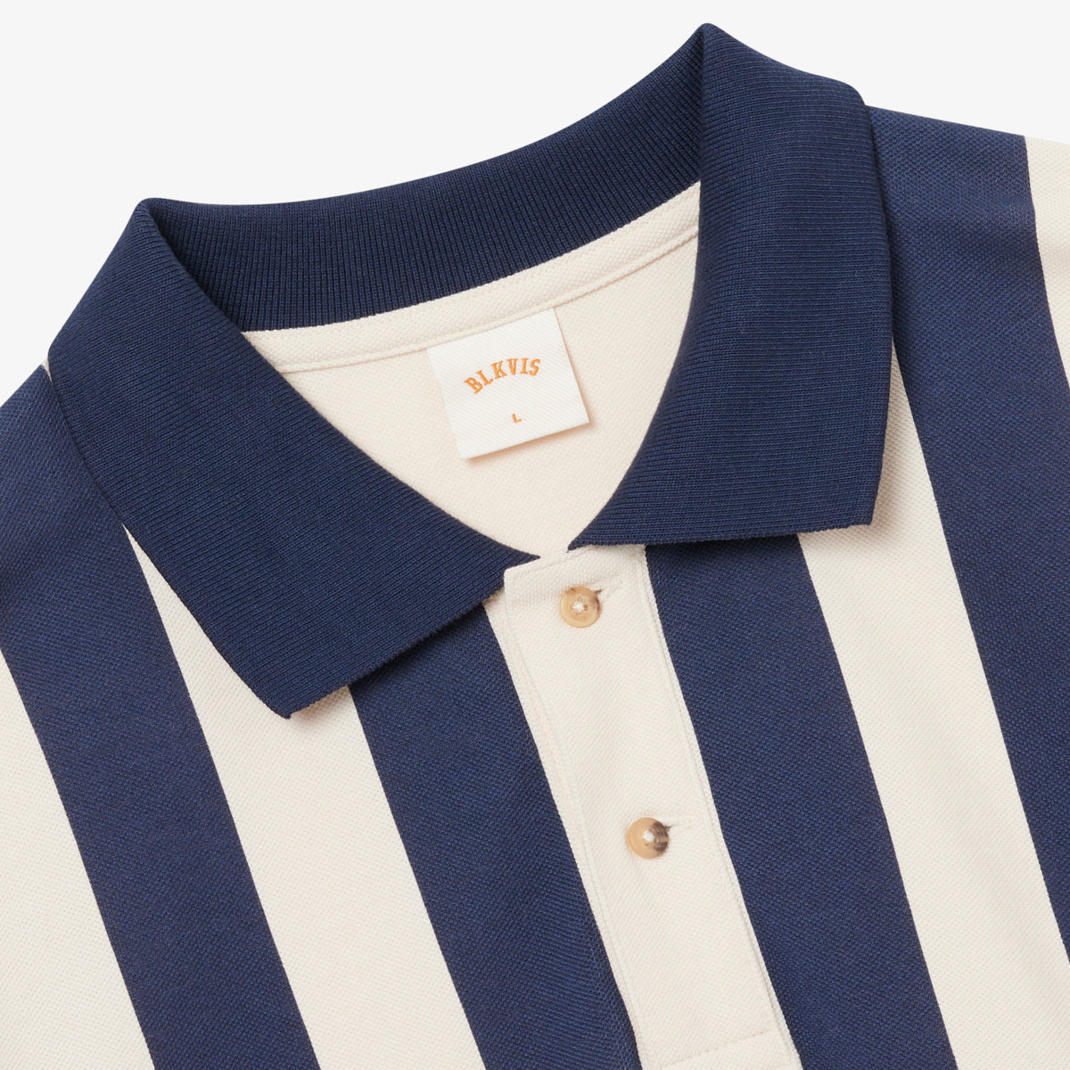 STRIPED PIQUÉE POLO - WHITECAP GRAY