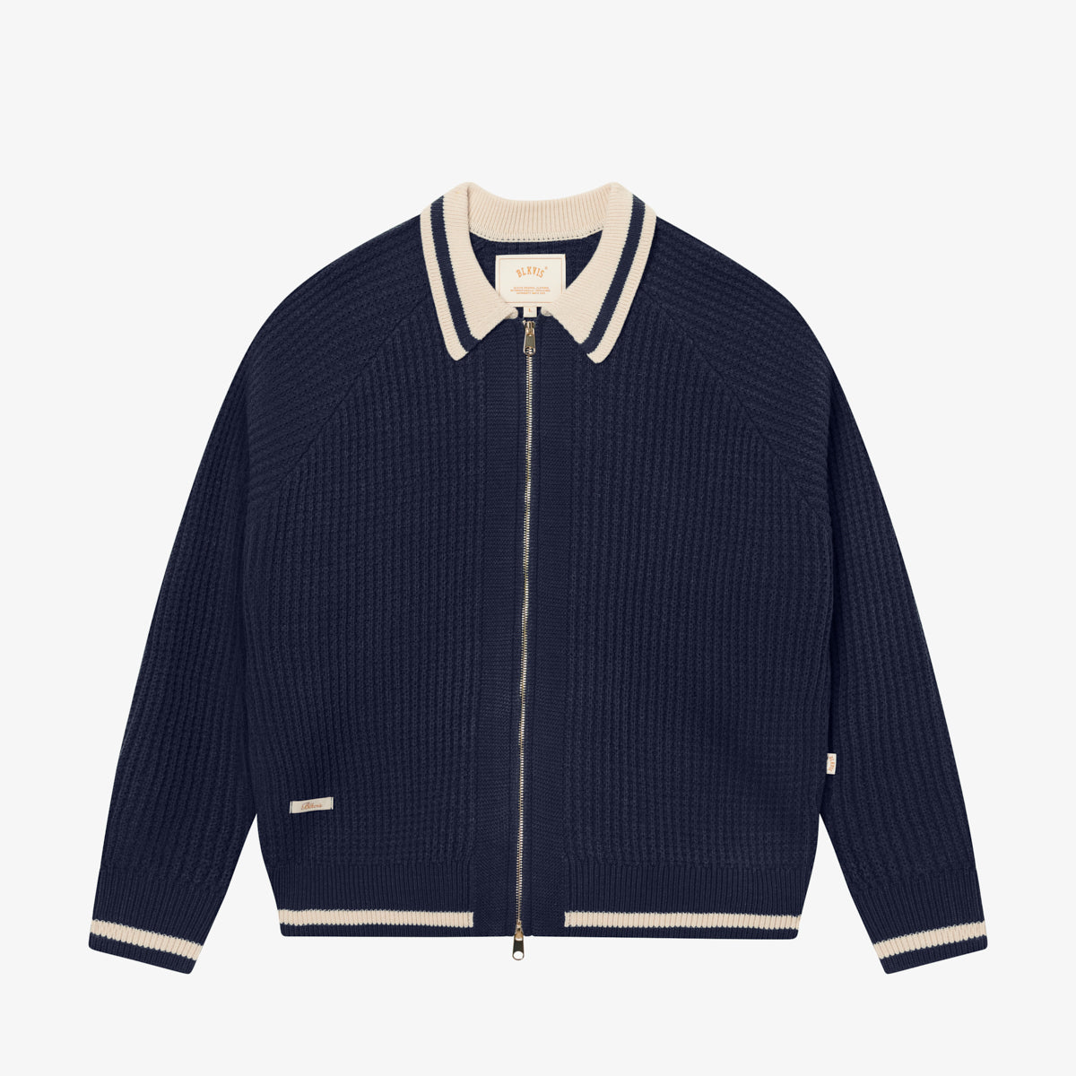 FULL ZIP CARDIGAN - PEACOAT